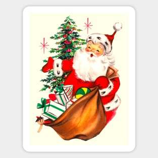 Mid-Century Modern Santa Sticker